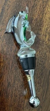 Art Glass Wine Bottle Stopper Dolphin Hand Blown  **New in Box ***