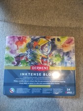 Derwent Inktense Blocks Assorted Tin 24 Blocks Water Colour  SEALED RRP £64.00