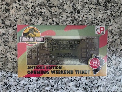 Antique Edition Opening Weekend Ticket /1993 JP30 JURASSIC PARK Fanattik MIB NEW