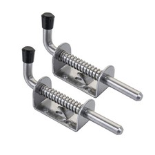 Spring Loaded Gate Latch Pin Barrel Bolt 5in Durable 304 Stainless Steel Heavy D