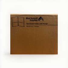 Two Pocket Folders, 100 Pack Two Pocket with Prongs, 3 Prong Folders Fit Lett...