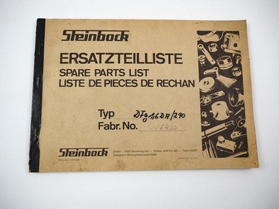 Steinbock DFG 1,6 DA 290 Gabelstapler Ersatzteilliste Parts List 1970er Jahre