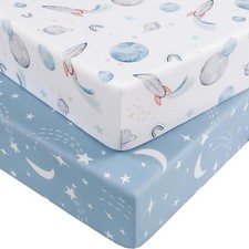 Baby Crib Sheets for Boys and Girls, Fitted Crib Sheets 52" x 28", Soft