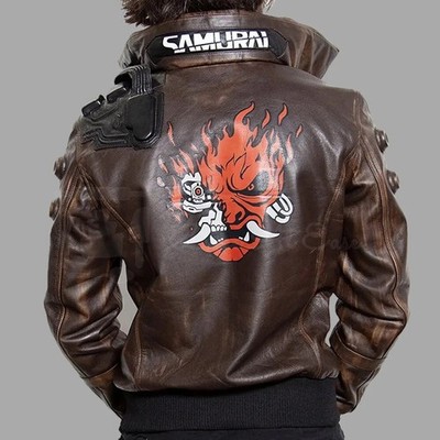 Cyberpunk 2077 Cosplay Samurai Leather Jacket Game Inspired V Costume