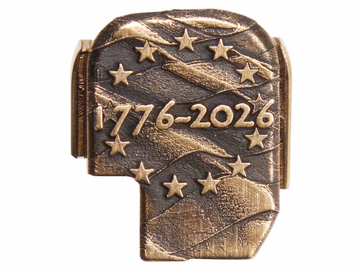 Brass Slide Back Plate for Sig P365 Models, 3D Engraved 1776