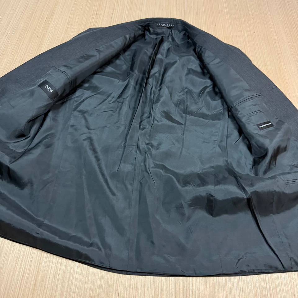 Hugo Boss Vintage Blazer Suit Jacket Sports Coat 40 R men's Charcoal 90s - Image 3 of 4