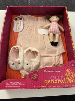 Our Generation Retro Pajamarama w Plush Pink Doll Pajama Outfit for 18'' Doll C32