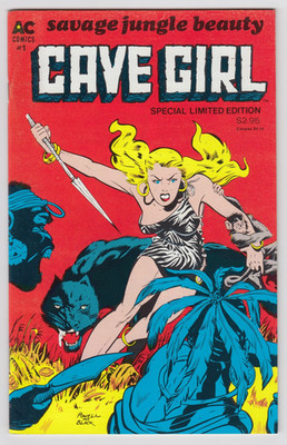AC  SAVAGE JUNGLE BEAUTY CAVE GIRL #1  Bob Powell 50s Reprint  1988