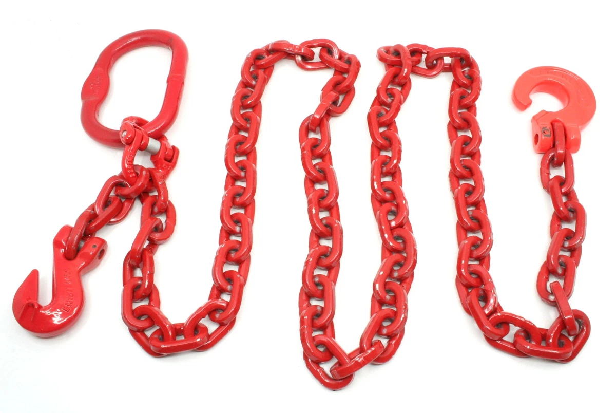 Rückekette 8 Mm – 4000 DaN, 2 M Nutzlänge, Gabelkopfhaken + Ring, Güteklasse 8, EN818-2, Schwarz Rückekette 8 Mm – 4000 DaN, 2 M Nutzlänge, Gabelkopfhaken + Ring, Güteklasse 8, EN818-2, Schwarz