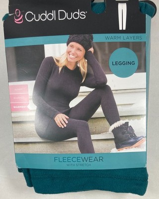NWT Women's Cuddl Duds Warm Layers Fleecewear with Stretch Legging Reg/Plus Size