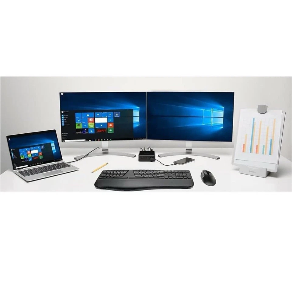 Kensington Pro Fit Ergo Wireless Keyboard QWERTY Layout, Dual 2.4GHz and - Image 2 of 4