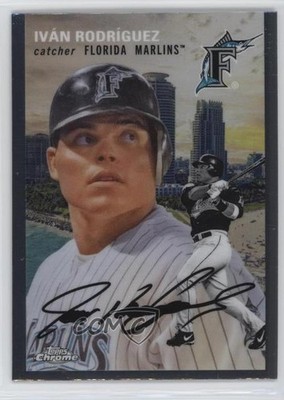 2023 Chrome Platinum Anniversary 1954 Topps City Variations Ivan Rodriguez 0y9e