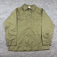 US Military OG-507 Utility Shirt Womens 12R Olive Green Button Up 1987 Vintage