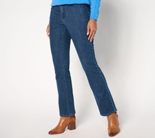 Susan Graver Stretch Denim Regular Classic Boot Cut Jean Indigo Indigo Wash 2 Ne