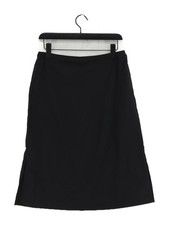 Uniqlo Women's Midi Skirt L Black Polyester with Other Midi A-Line