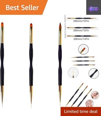3 Stück Nail Art Pen Pinsel Set für Gel, DIY & kreative Nageldesigns