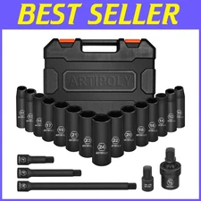 Durable Black Phosphate Impact Socket Set