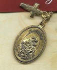 Saint Anthony Brass Cross & Pendant Necklace (B) — photo 2
