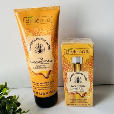 Bielenda Manuka Honey Elixir Micellar Face Cleansing Gel & Face Serum