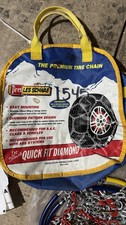 1545-s Les Schwab Quick Fit Diamond Pattern Tire Chains 1 Pair - Used