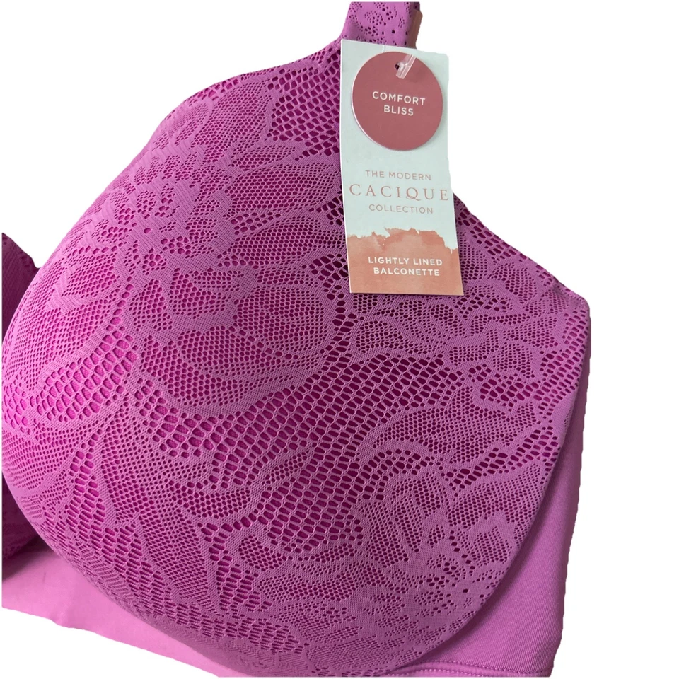 Lane Bryant Cacique Comfort Bliss Lightly Lined Balconette Bra 42G NWT PurplePnk - Image 2 of 4