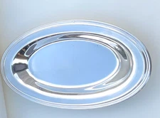1930 CONCORD International Silver Company 6419 Silverplated Oval Bread Tray