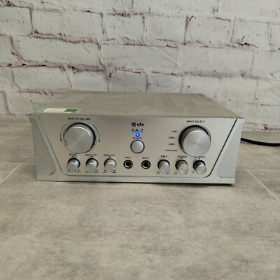 QTX Sound KA-2 Audio Powered  Amplifier - Ideal For Karaoke - Silver