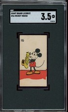1932 Giant Brand Licorice Baseball #16 Mickey Mouse SGC 3.5