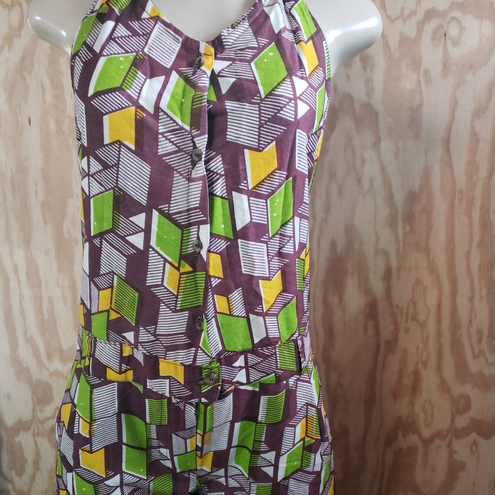 Handmade Boho Hippy Patchwork Jumpsuit Romper Ove… - image 11