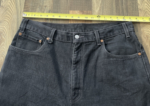 Jeans Levi's 505 denim nero taglia reale W34 L33,5 - Foto 5 di 11