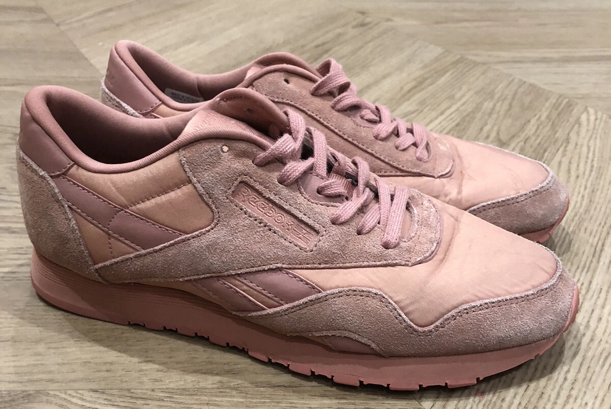 Pink reebok classics suede cheap