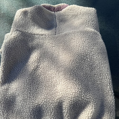 Patagonia Retrox Fleece Jacket Kids Medium 10 Retro-X Oatmeal Purple Girls - Picture 8 of 11