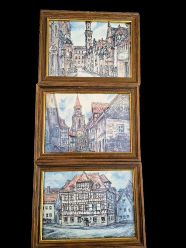 3 Aquarelle von Karl Dörrfuß "Fürth" signiert a 18x13,5cm Sammlung auch einzeln - Bild 2 von 6