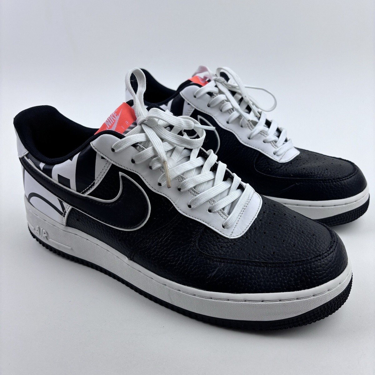 Nike Air Force 1 '07 LV8 Force Logo Shoes Black White 823511-011