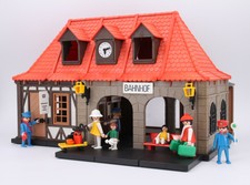 Playmobil Eisenbahn Bahnhof 4300 und Ersatzteile Zubeh&ouml;r Uhr doppelter Torbogen