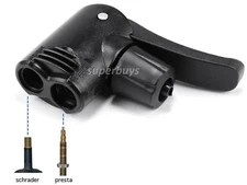 Bicycle Air Pump Nozzle Replacement Dual Head Presta Schrader Valve Tyre Tube