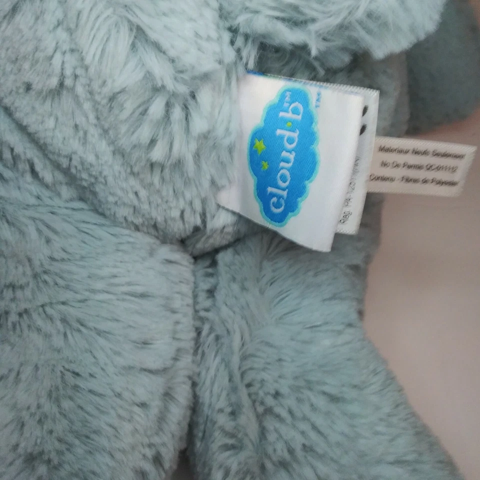 Peluche Cloud B azul soñador Hugginz hipopótamo 14 pulgadas peluche estrellas amarillas  Foto 4 de 4