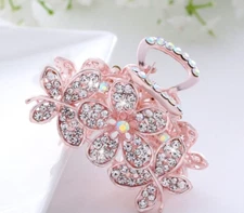 Rhinestone Flower Alloy Medium Claw Hair Clip Clamp Lovely Elegant for woman 1pc