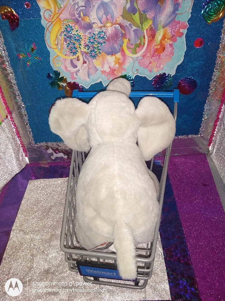 🦄Ganz / Webkinz "Velvety Elephant" Gray w/Tan Ears Feet HM167 9"Soft Plush! - Image 2 of 4