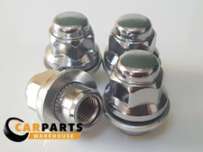 Fits Mitsubishi ASX, Colt Style Wheel Nuts M12 X 1.5 Chrome 21MM Hex Nut X4 Flat