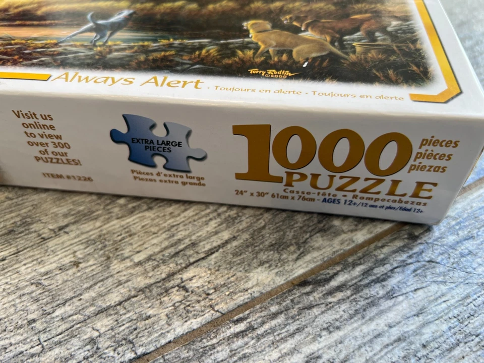 White Mountain Jigsaw Puzzle Always Alert Dog Hunting Peasants Bird 1000 pc 1226 - Image 2 of 4
