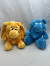 Vintage Kodak Kolorkins Snap Click Orange Blue Plush 9" Korea Lot of 2