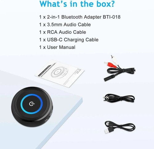 Giveet Bluetooth Transmitter Receiver for TV to Headphones, V5.0 Bluetooth Audio - Picture 9 of 9