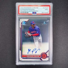 2022 Bowman Chrome Eddinson Paulino 1st Auto PSA 9 MINT Red Sox Blue Jays
