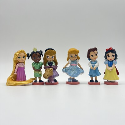 Disney Animators' Princess Lot Collection Deluxe Figure Play Lot Of 6 Dolls 3''