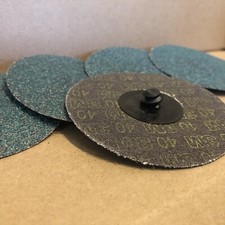 5 3M Green Corps Roloc Grinding Discs 3" 40 Grit 3M 36534 replacement for 01408