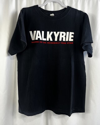 Valkyrie Movie Promo Shirt Large Black Y2K Tom Cruise Double Sided Spy Classic