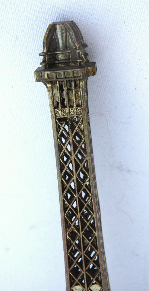Très belle Tour Eiffel en laiton 34 cm objet ancien de collection - Photo 3/4
