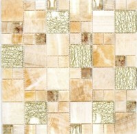 Mosaikfliese Transluzent Bernstein Gold Kombination Glasmosaik Crystal Stein ...