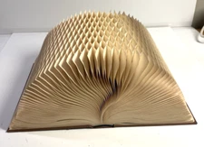Bookigami Honeycomb Book Folding Hardcover Decorative Library OOAK Hand Crafted